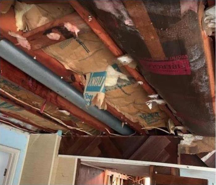 wet ceiling from water damage